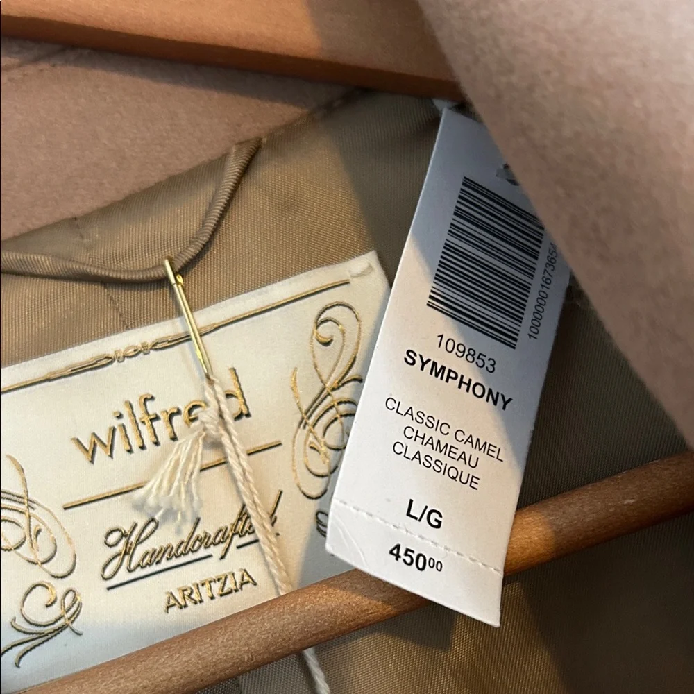 Aritzia Wilfred Symphony Camel Double-Breasted wool cashmere Coat - Picture 3 of 11